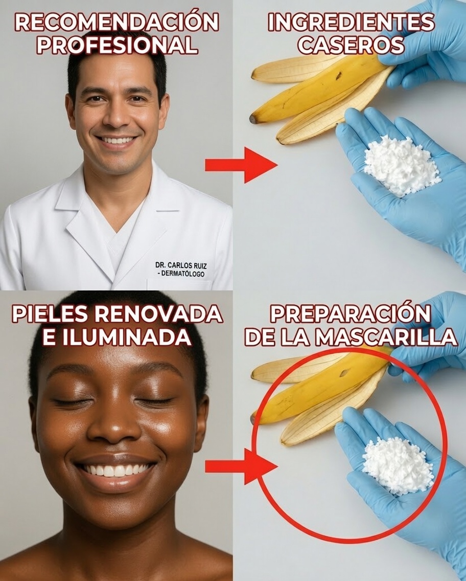Fórmula sencilla de cáscara de banana y almidón de maíz que puede dejar la piel más suave