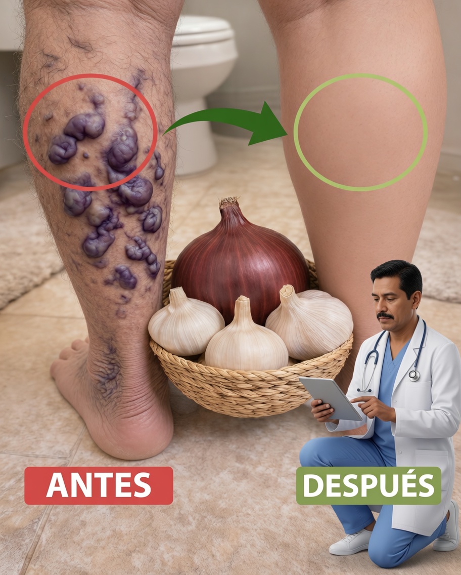Elimina las venas molestas: el secreto de la cocina con cebolla, ajo y vinagre
