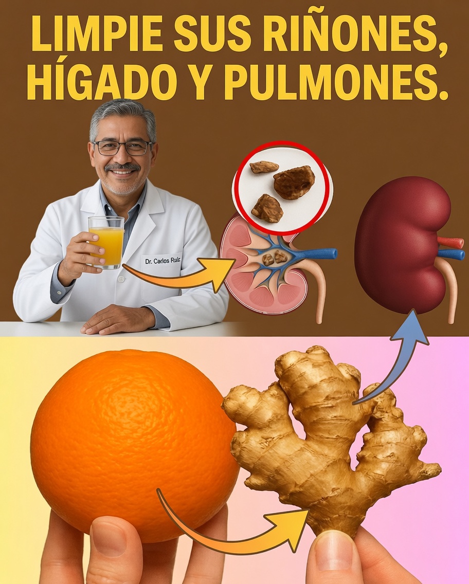 Fortalece naturalmente la salud de los riñones, el hígado y los pulmones con naranja y jengibre
