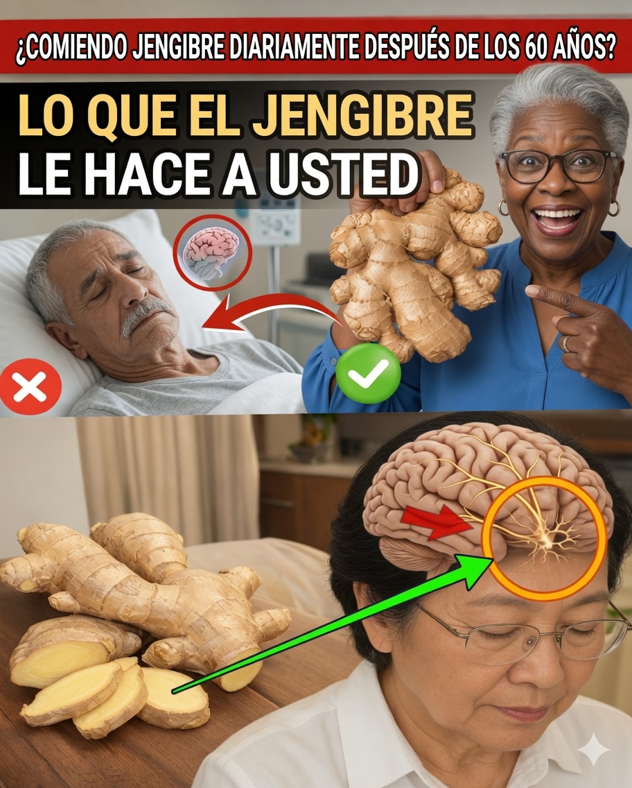 Lo que realmente le sucede a tu cuerpo después de los 60 cuando comes jengibre todas las mañanas