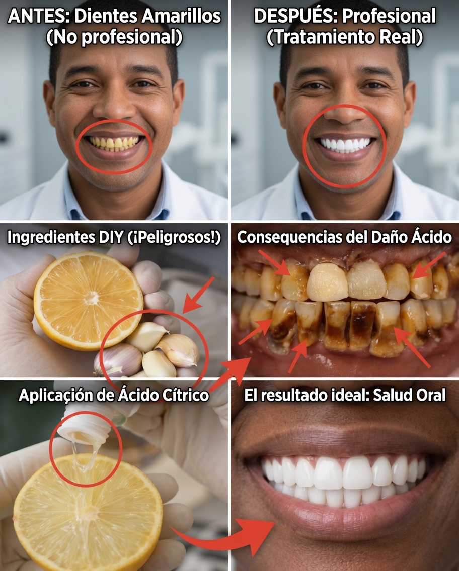 El secreto natural del plátano, el jengibre y el limón para blanquear los dientes amarillentos en casa