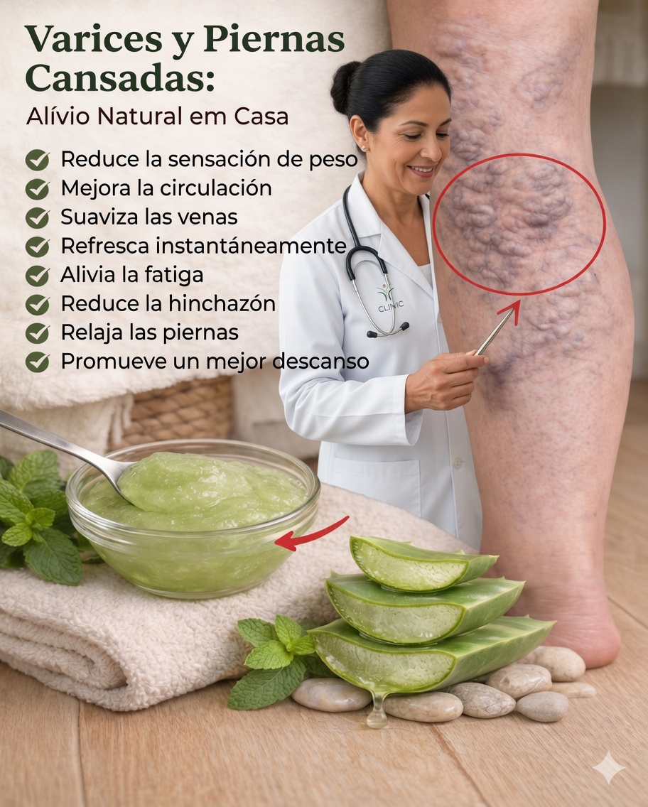 Gel Casero de Aloe Vera para Piernas Cansadas y Varices: Alivio Natural que Puedes Hacer en Casa