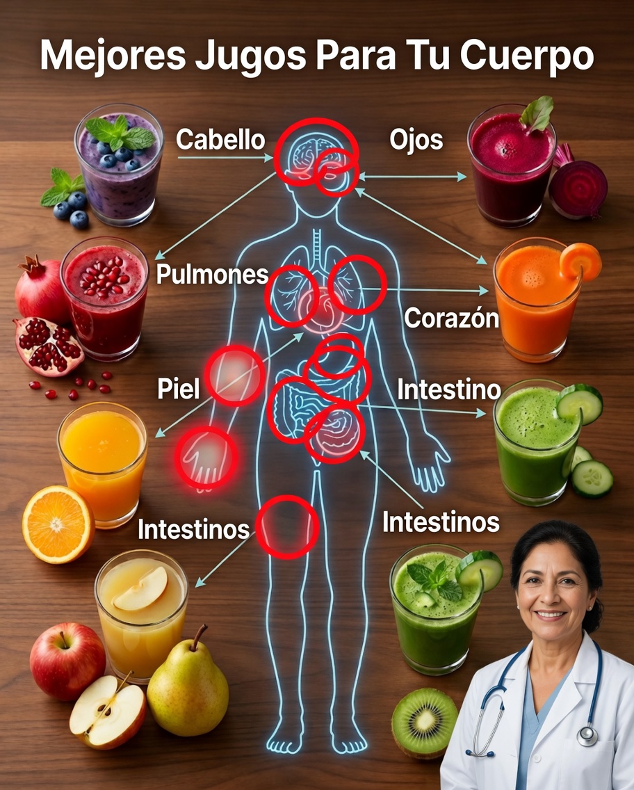 10 mejores jugos naturales para cada parte de tu cuerpo