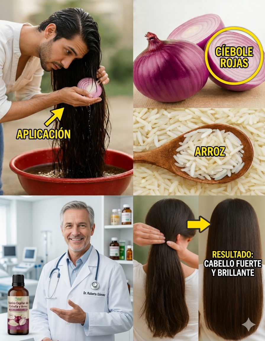 La mascarilla capilar de cebolla y arroz que podría transformar el cabello fino en una melena larga, gruesa y brillante